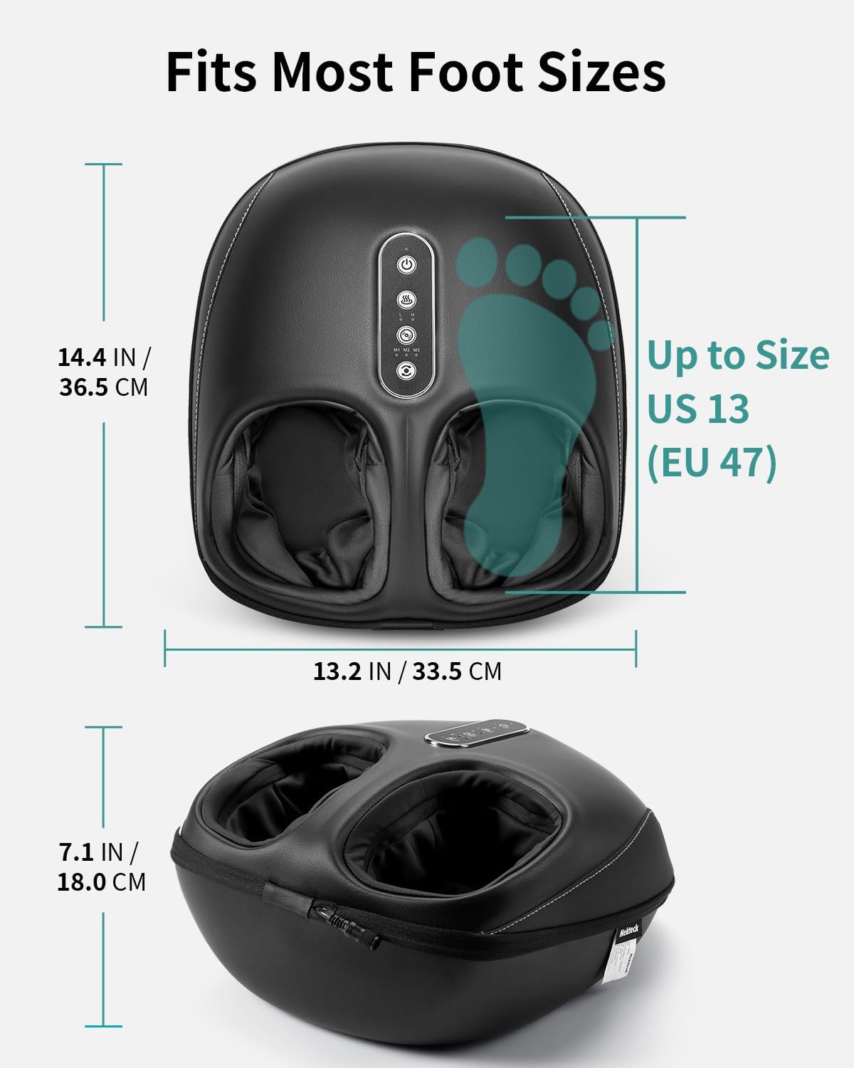 Ultimate Shiatsu Foot Massager with Heat – Relieve Plantar Fasciitis & Neuropathy Pain with Deep Kneading, Air Compression & Smart App Control – Perfect Gift for Anyone!