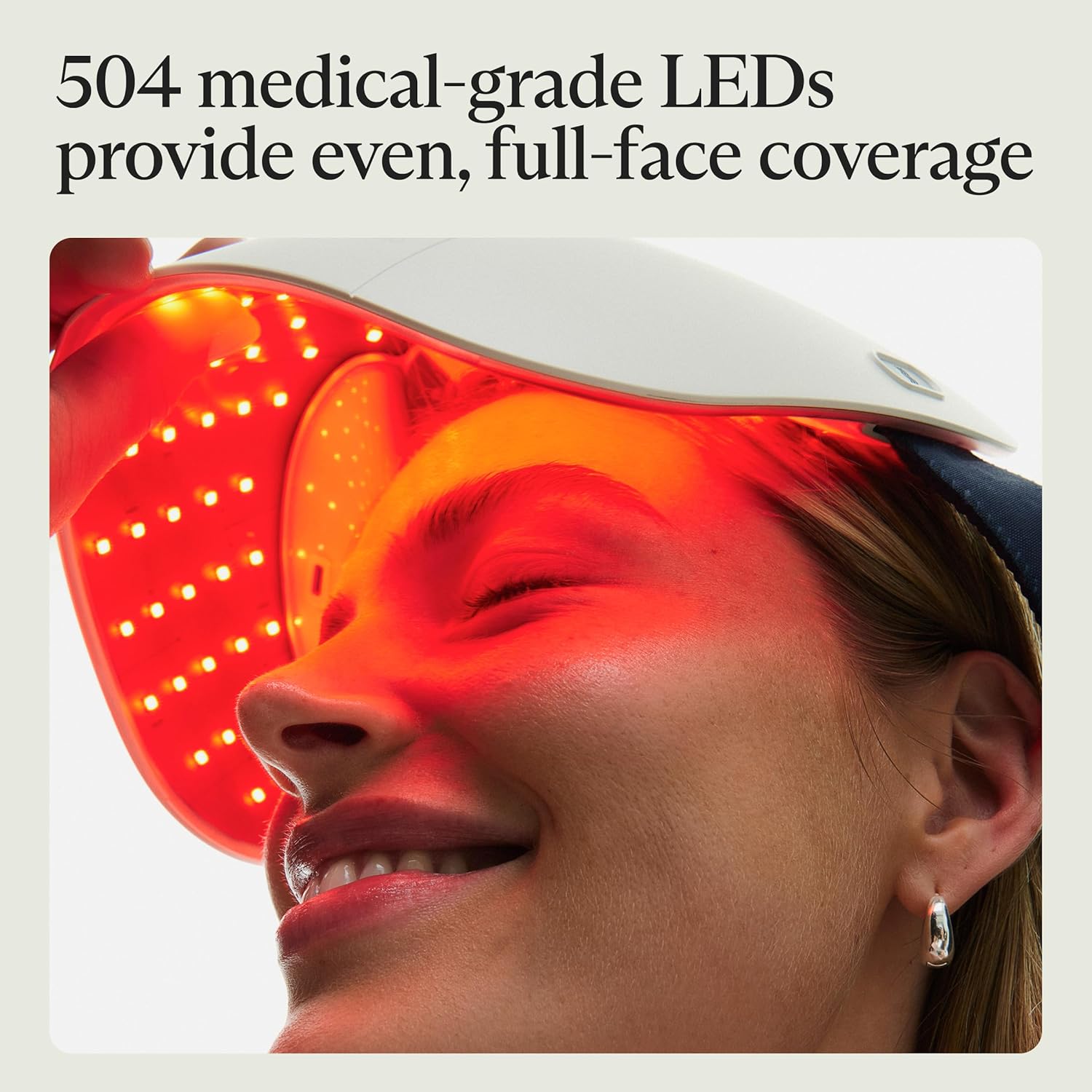 Transform Your Skin with the Mask Glo - Cordless LED Face Mask Featuring Red, Blue, and Infrared Light Therapy with Relaxing Scalp Massage for Radiant, Youthful Complexion - FDA Cleared