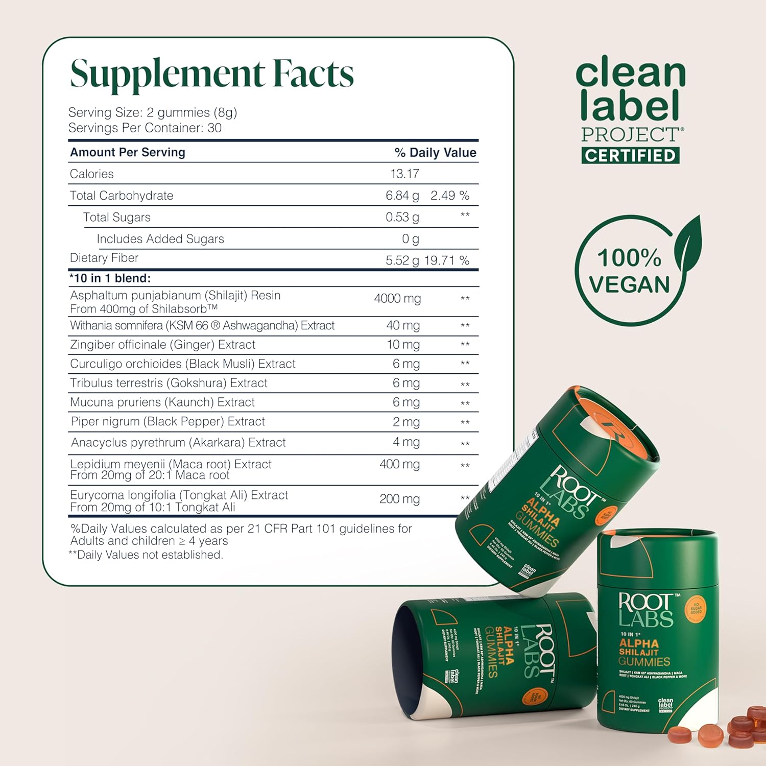 Unlock Your Vitality with 10-In-1 Alpha Shilajit Gummies | 4000 Mg Pure Himalayan Shilajit Blend with Maca, Tongkat Ali, and 75% Fulvic Acid | Sugar-Free Vegan Gummies Packed with 85+ Trace Minerals | 60 Count