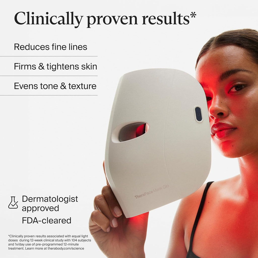 Transform Your Skin with the Mask Glo - Cordless LED Face Mask Featuring Red, Blue, and Infrared Light Therapy with Relaxing Scalp Massage for Radiant, Youthful Complexion - FDA Cleared